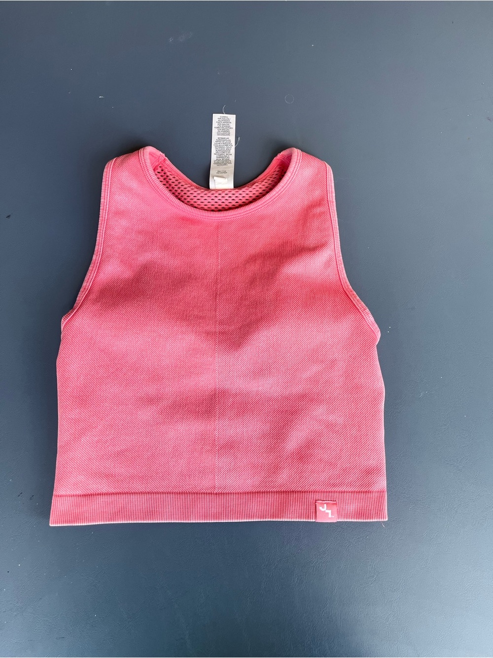 JoyLab Pink Mesh-Back Cropped Athletic Tank